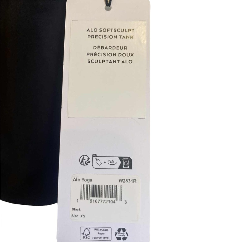 NWT Alo Yoga leggings and tank set BLACK Size XS - Picture 5 of 5